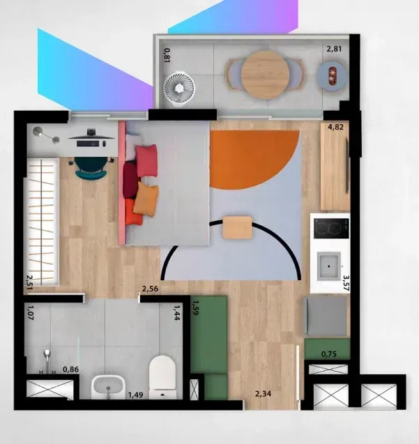 PLANTA 24m²