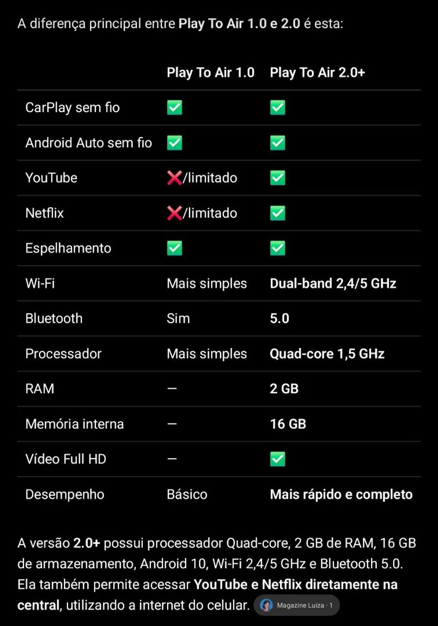 PlayToAir+ 2.0 FAAFTECH Espelhamento sem fio de Smartphone na Multimídia - Foto 4