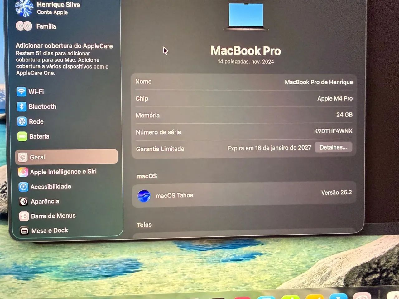 MacBook PRO M4 PRO | 24GB RAM | 512GB SSD | Garantia Apple até 2027 | Novo - Foto 4