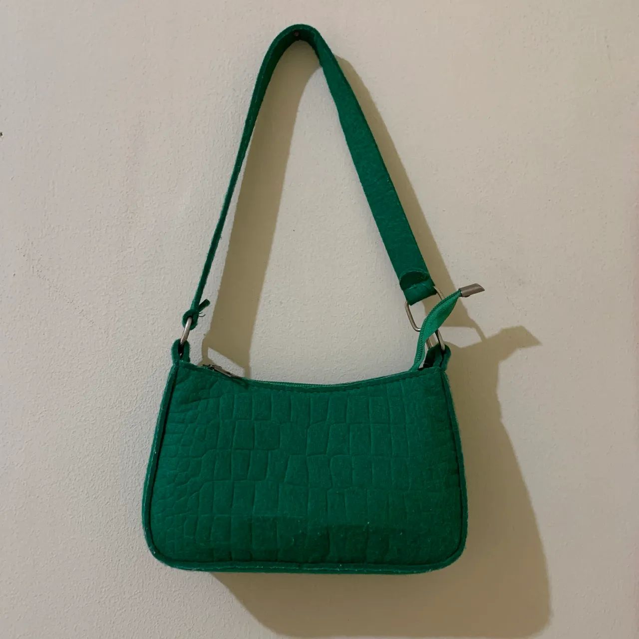 bolsa baguete tiracolo verde  - Foto 2