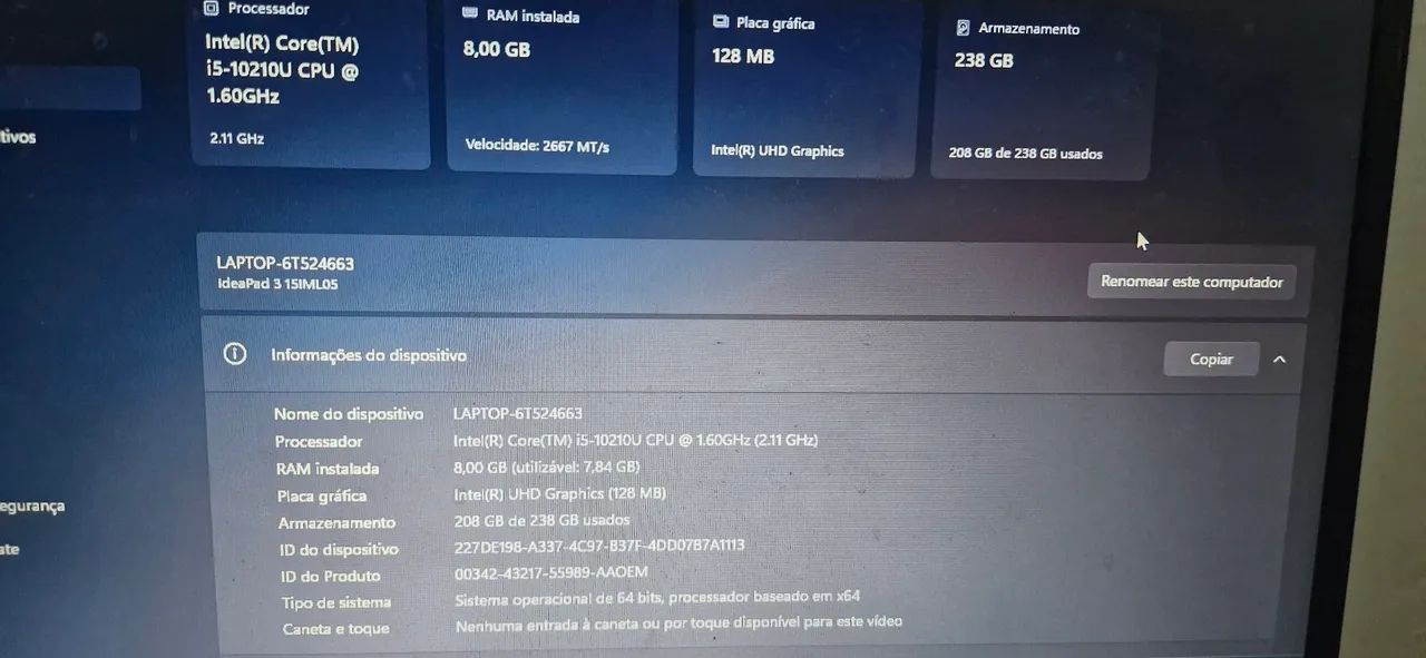 Notebook Lenovo Intel i5  - Foto 5