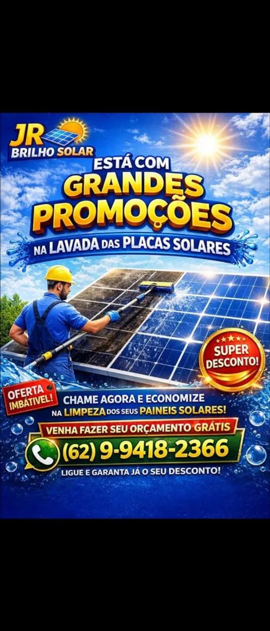 Fazemos limpeza de placas solar