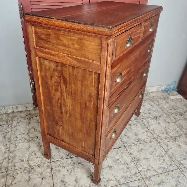 Cômoda Antiga Art Deco Madeira Maciça - Foto 2