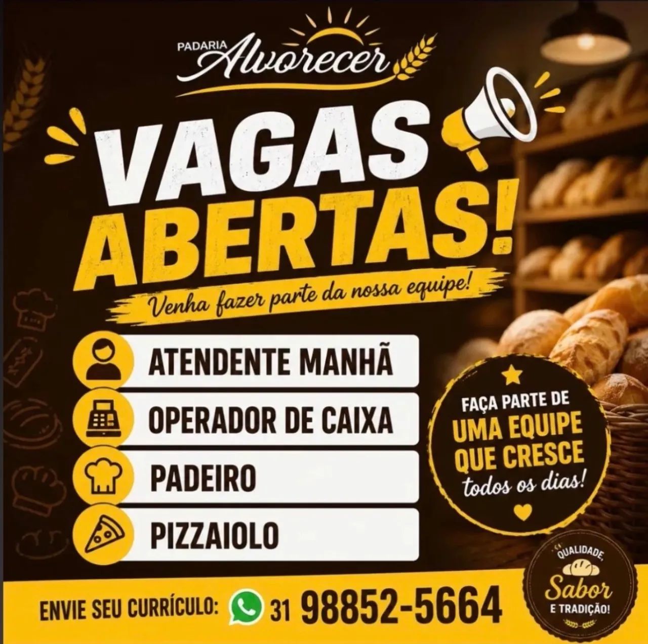 Vaga de operadora de caixa 