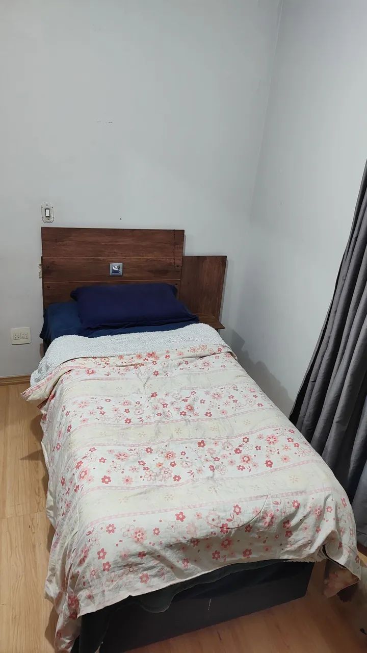 Cama box Solteiro + Colchão + Cabeceira  