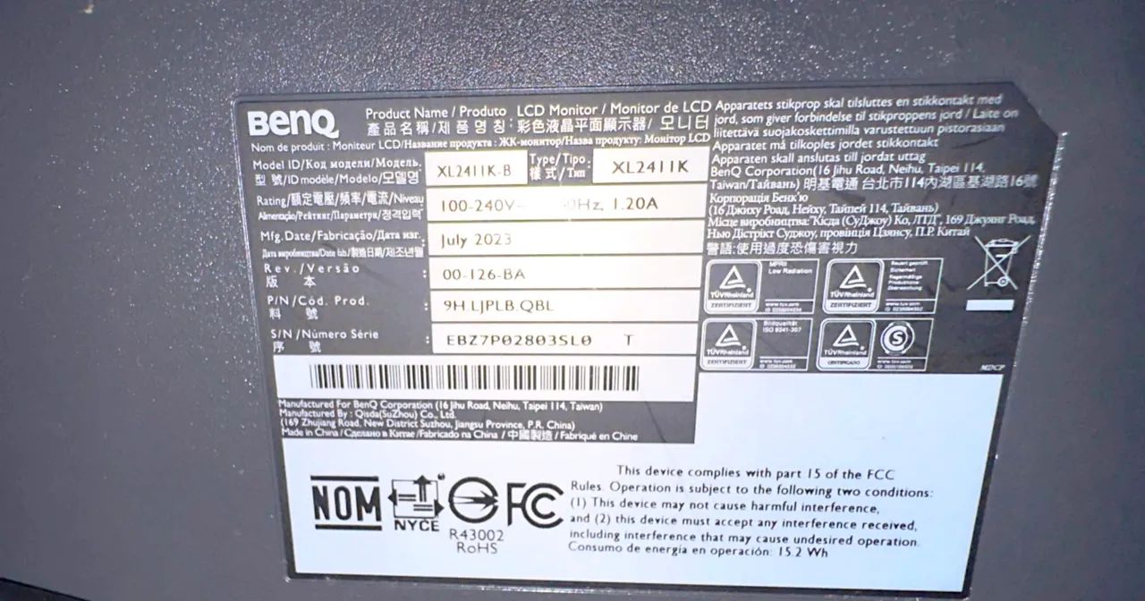 Monitor Gamer BenQ Zowie XL2411K 144Hz - 24 Polegadas - Foto 4