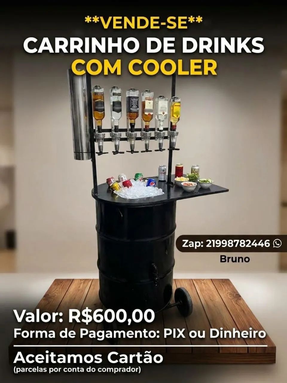 Vendo barraca de drinks