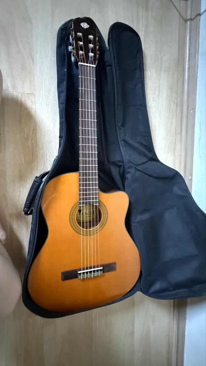 Violão Eagle CH-800 (F) Clássico Nylon com Cutaway + Capa - Foto 5