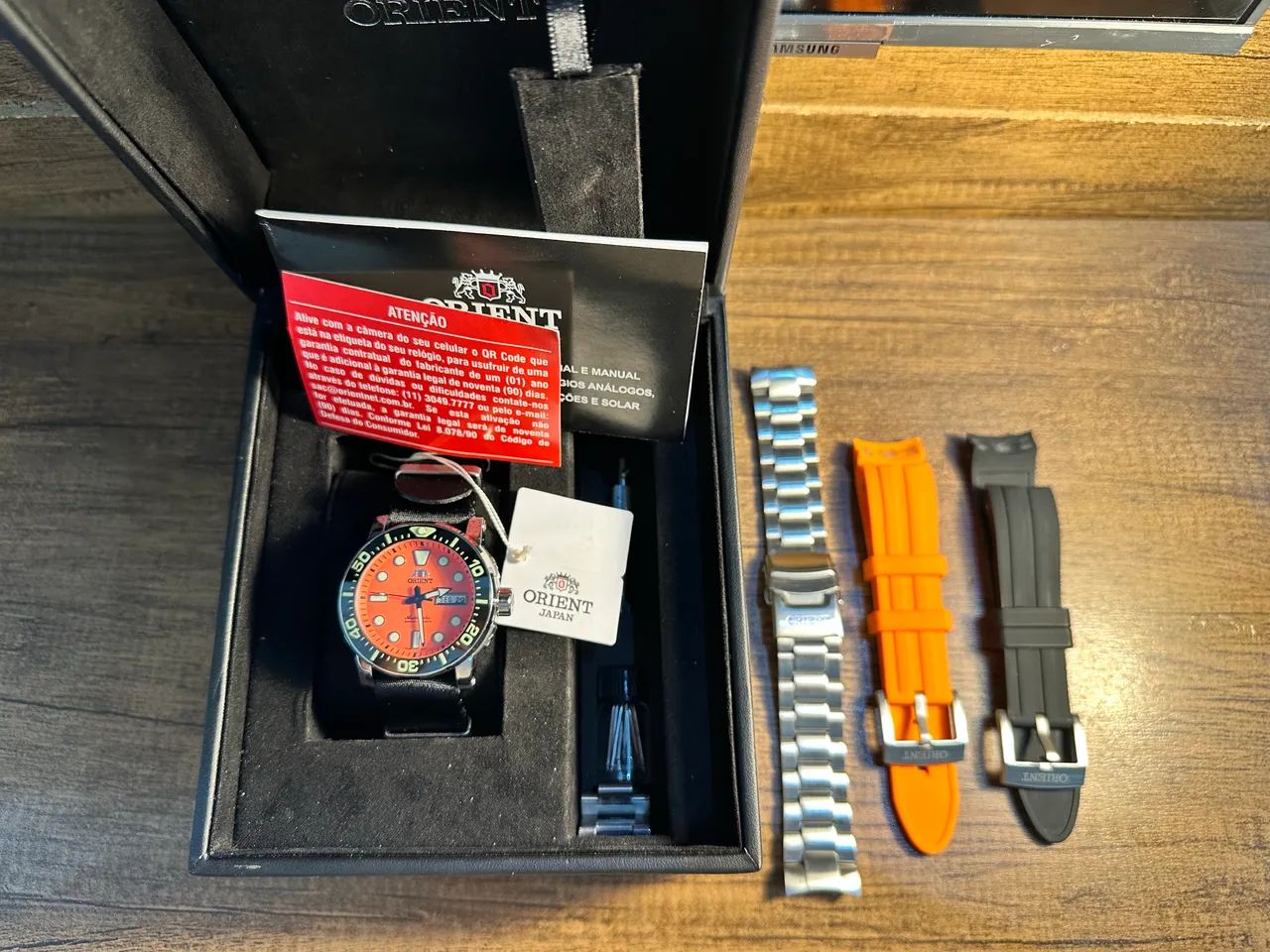 Relógio Orient New Poseidon Orange - Foto 5