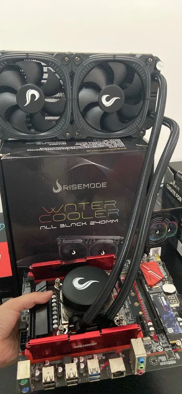WATERCOOLER RISEMODE 240mm ALLBLACK - Foto 4
