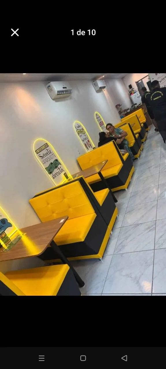 Jogo de sofás Booth com mesa para Açaiterias e sorveterias  - Foto 4