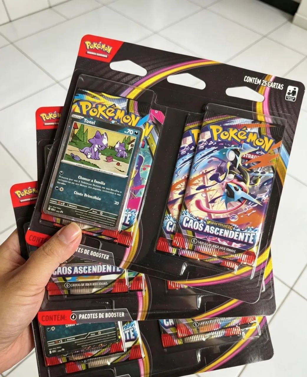 Quadri Pack Pokémon TCG Caos Ascendente Original Lacrado