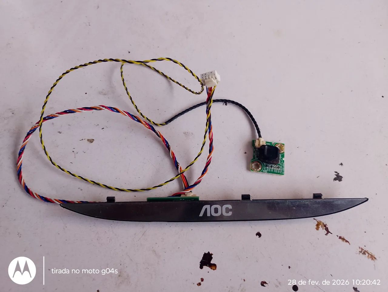 Sensor/botão Power tv AOC LE32D1352