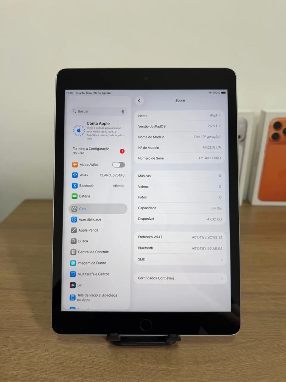 iPad 9 64GB Prata Completo / Venda ou troca  - Foto 3