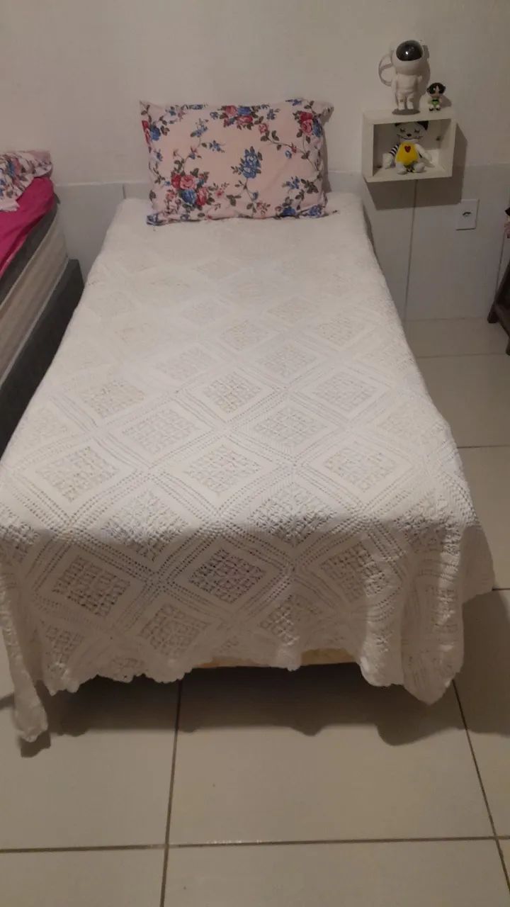 Cama Box solteiro Onix Cancún com Pilowtop