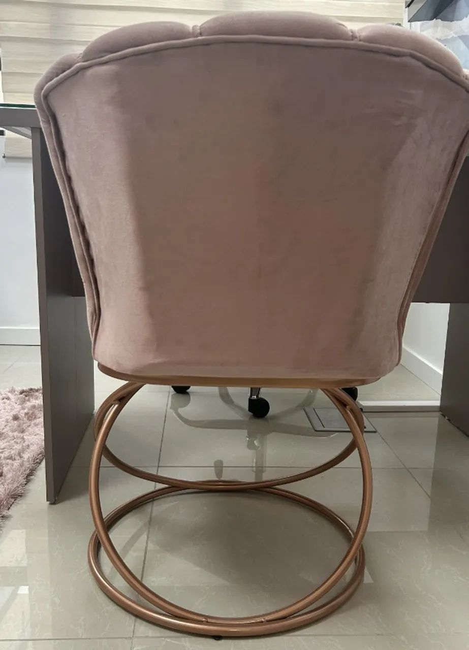 Cadeira Decorativa Rosa - Foto 3