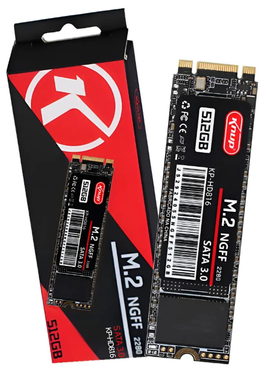 SSD M.2 512GB 2280 SATA 3.0 NGFF 6Gbps 3D NAND - Foto 2