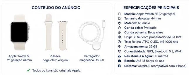 Apple watch SE 2, 44mm - Foto 2