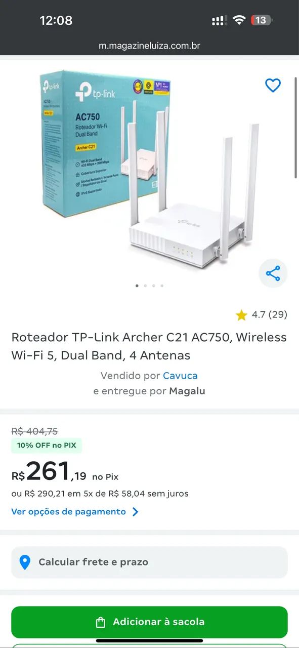 Roteador de internet TPLINK 750 - Foto 3