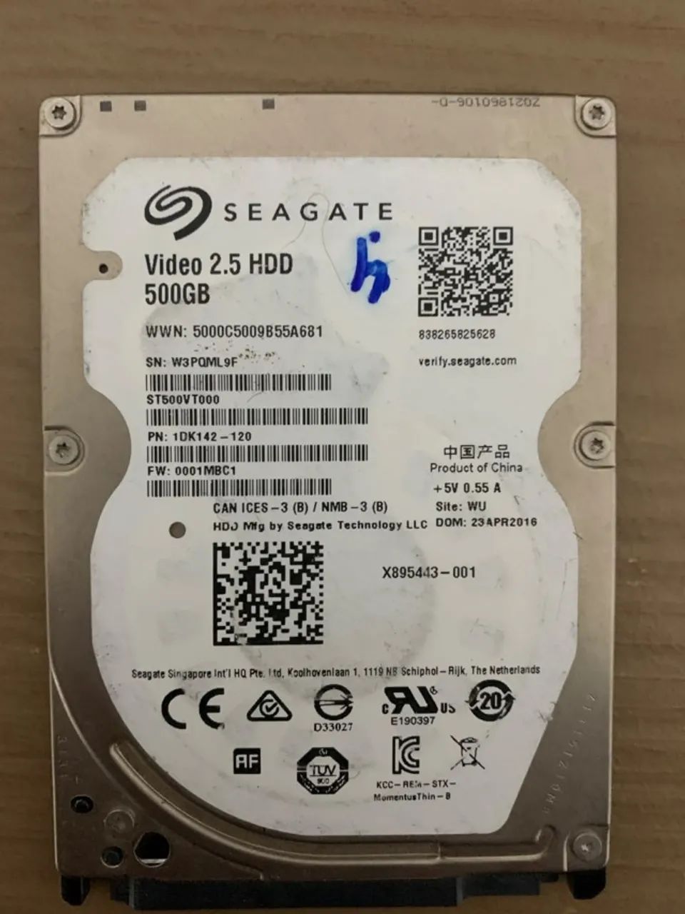 HD Seagate 500GB 2,5" - SATA