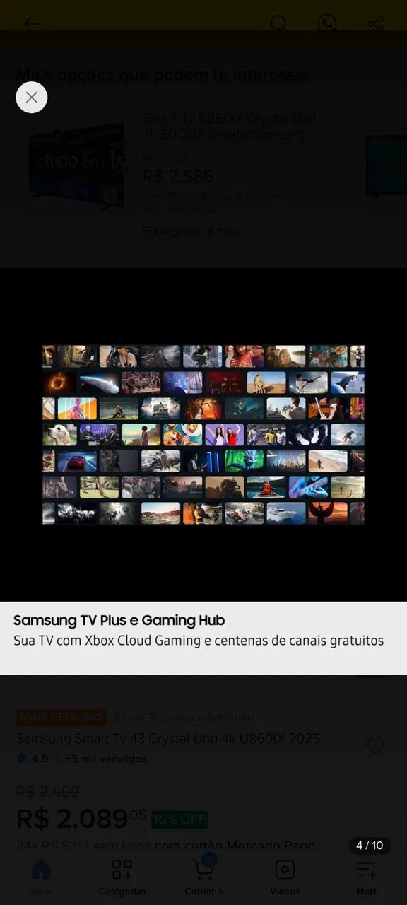 Tv samsung 43" 4K Crystal UHD - Foto 3
