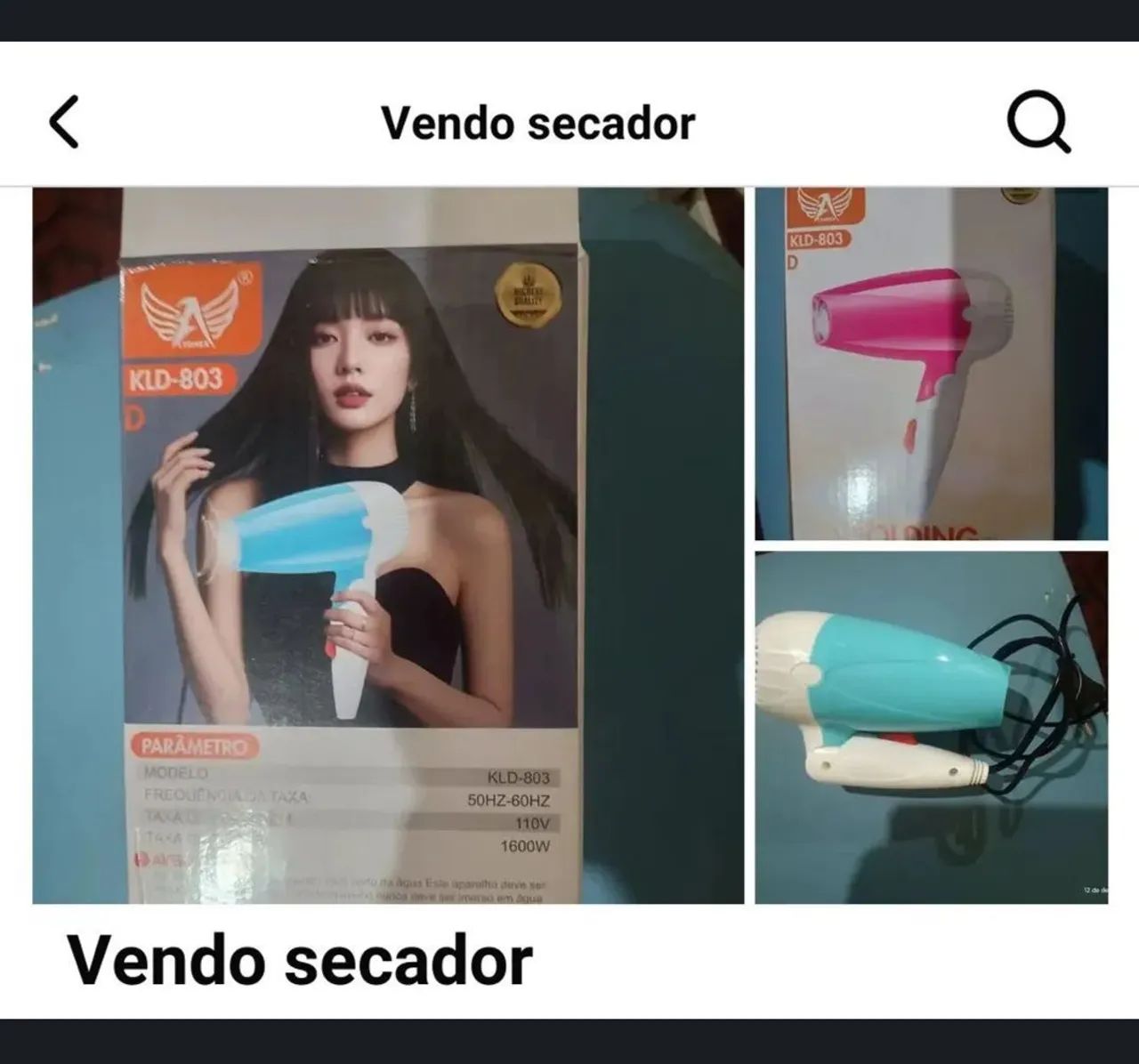 Vendo secador e pente elétrico alisador ambos funciona perfeitamente  - Foto 4