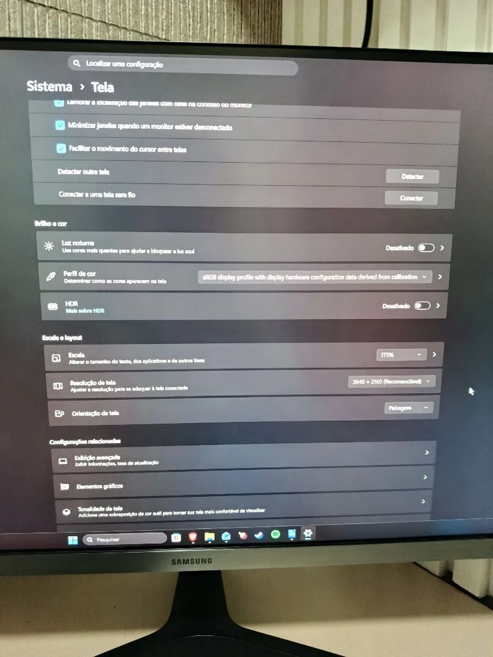 Monitor Samsung UR550 4K UHD HDR (Painel IPS) - Foto 3