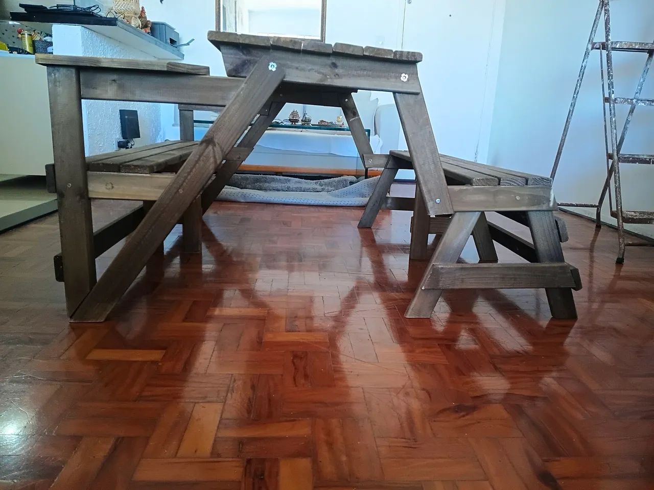 BANCO QUE VIRA MESA ÓTIMO PRESENTE PARA O DIA DOS PAIS - Foto 5