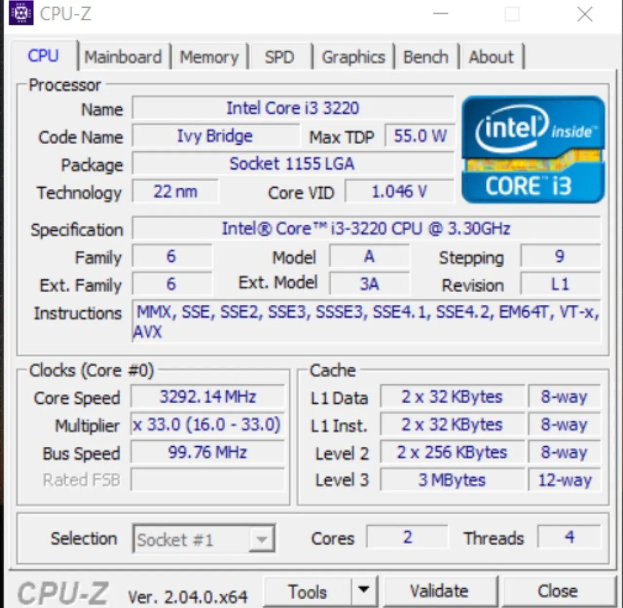 Processador Intel i3 3220 - Foto 2
