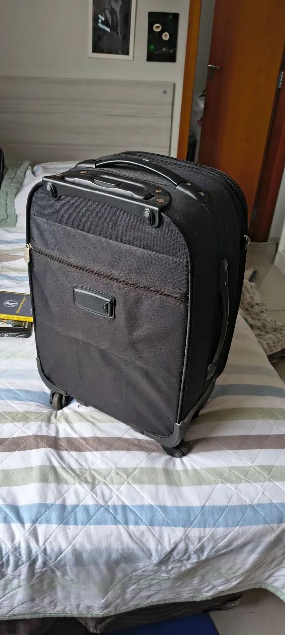Mala preta de viagem com rodinhas - Foto 2