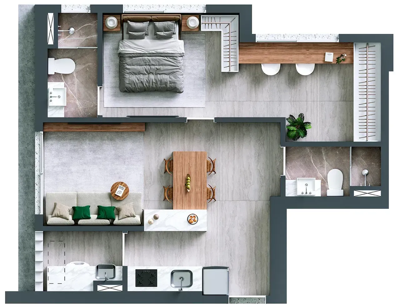 PLANTA 52m²