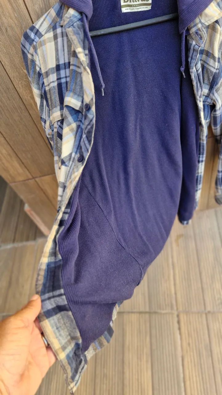Camisa flanela com capuz P - Foto 4