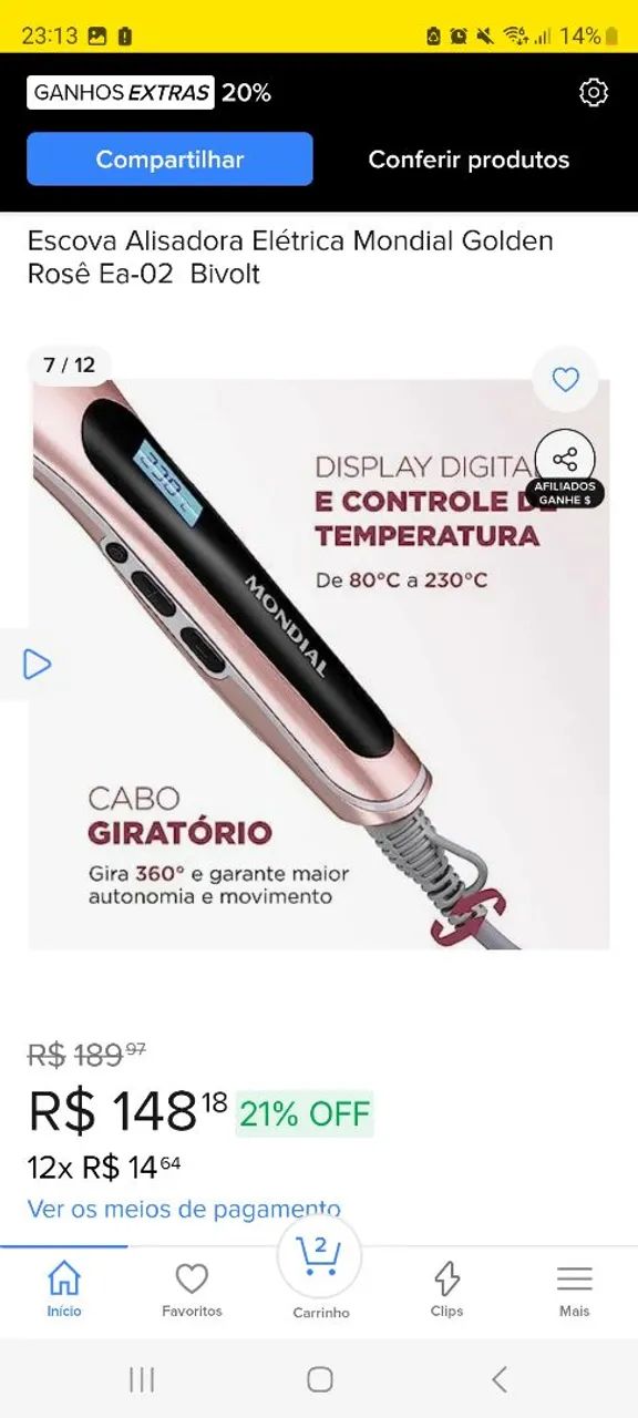 Escova alisadora  - Foto 2