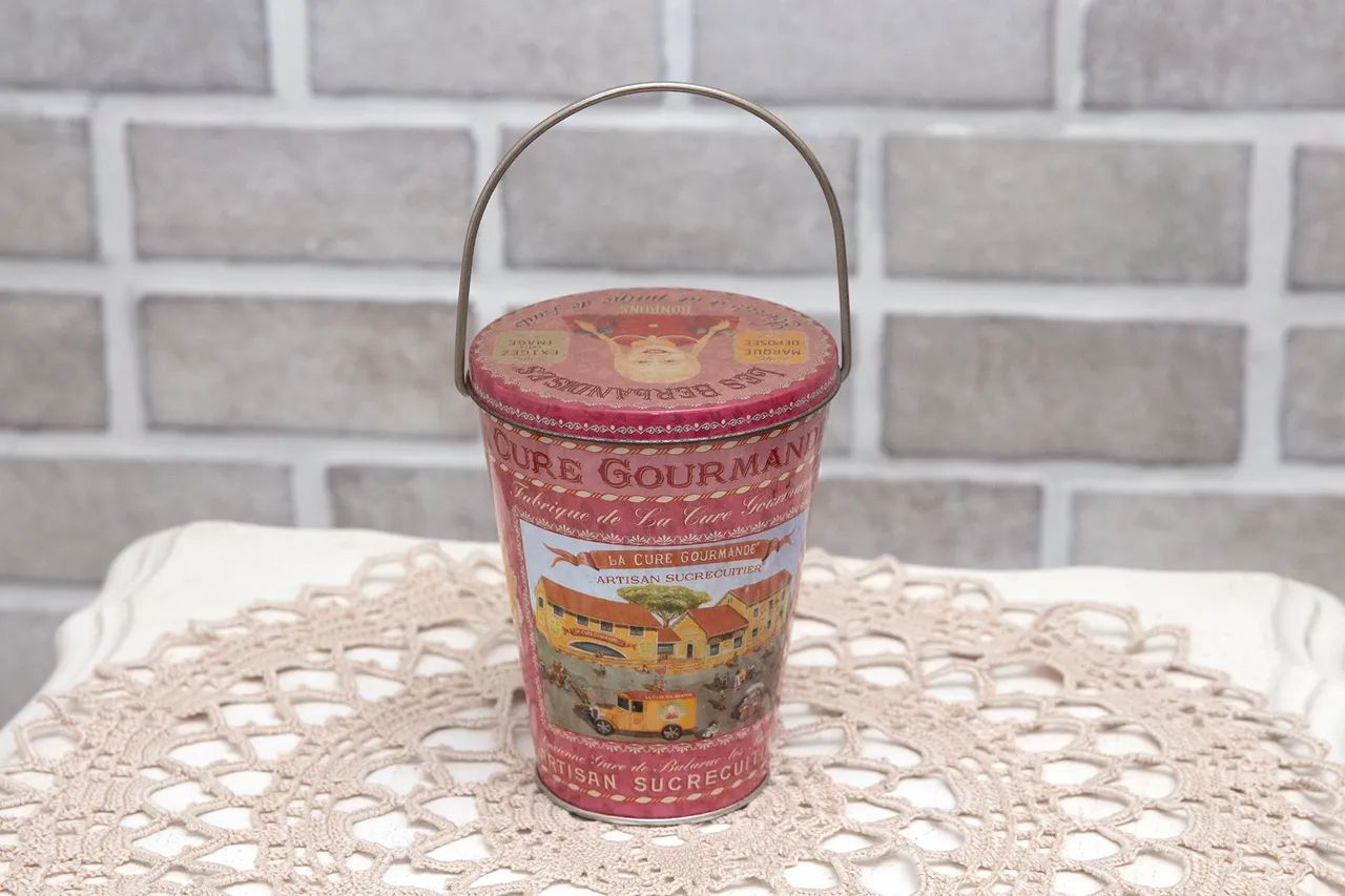 lata de bolacha antiga francesa cure gourmande - Foto 2