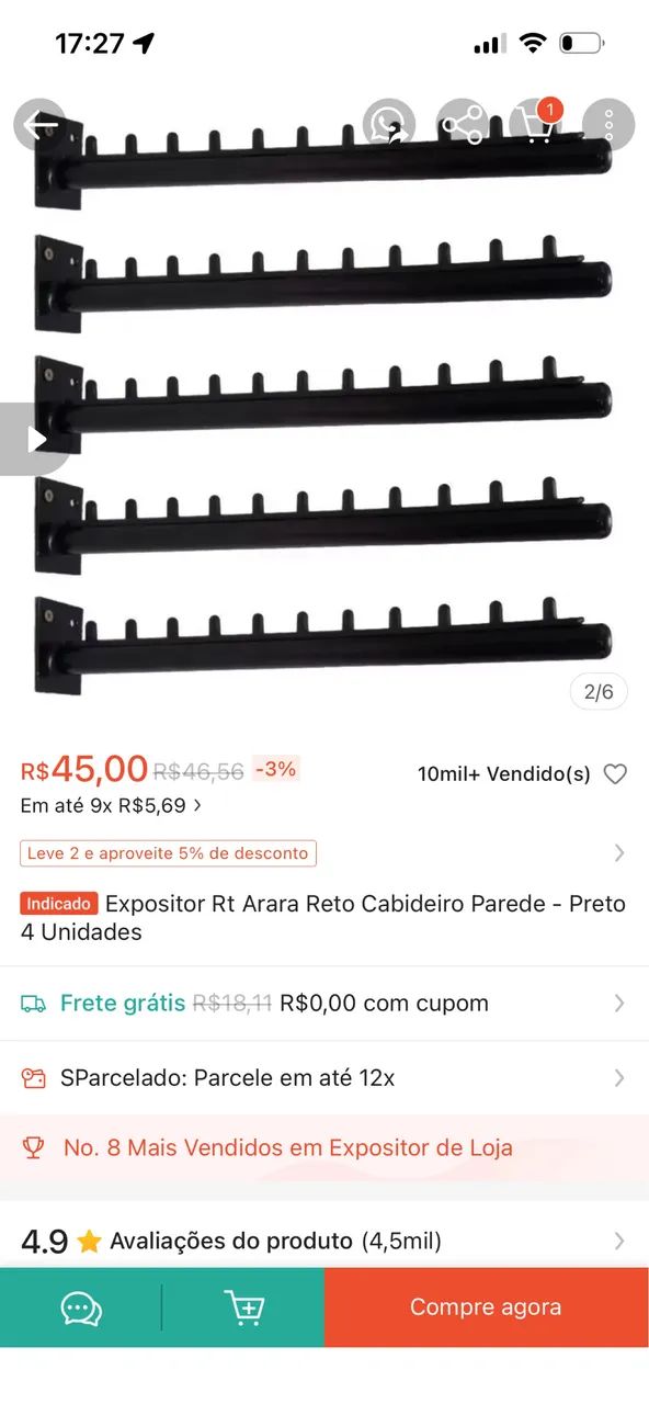 Cabides e araras  - Foto 2