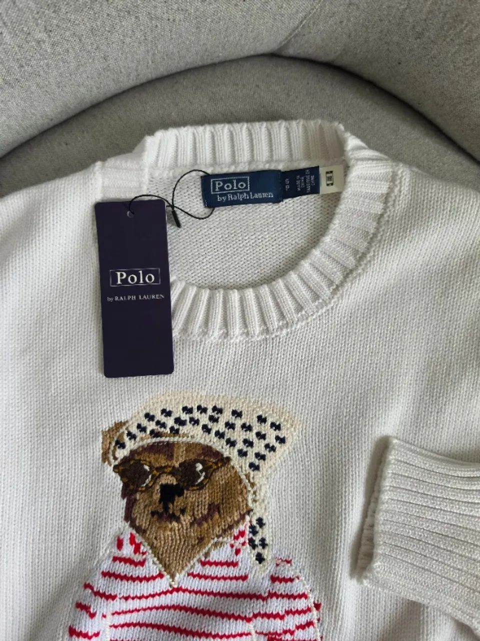 Polo Bear Trico / Sueter Branco - Foto 4