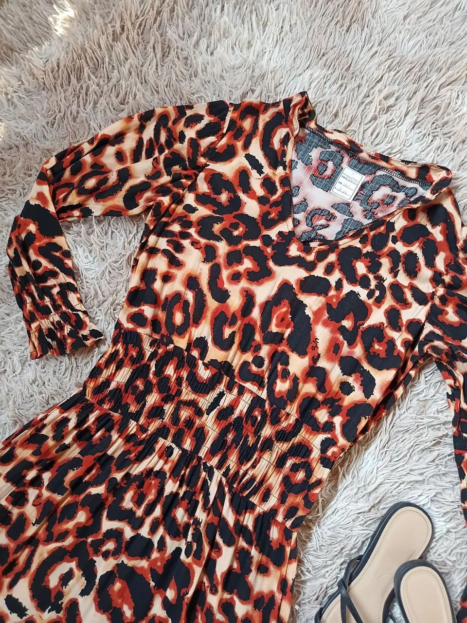Vestido longo animal print Tam 40  - Foto 5