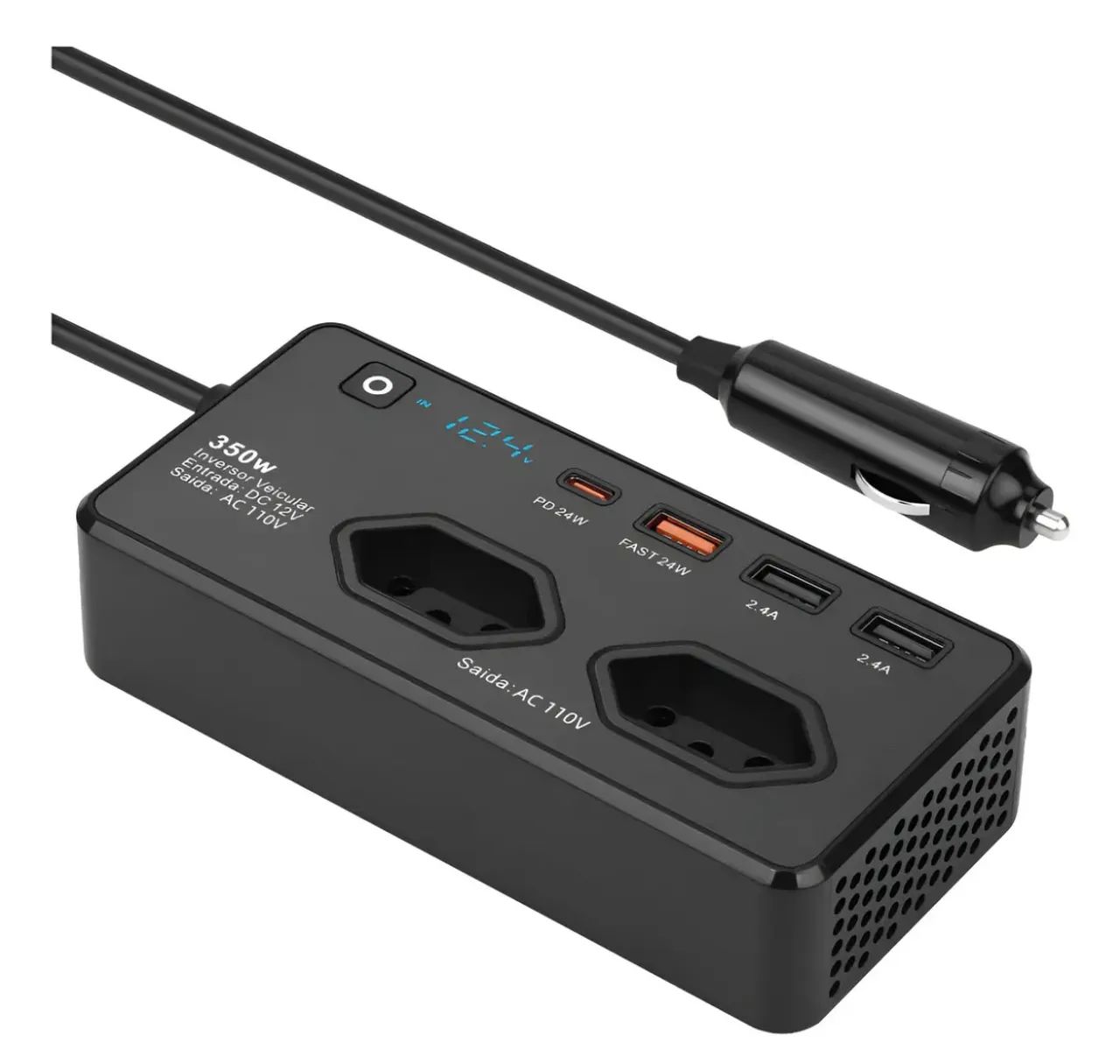 Inversor 350w 12v/110v (entrega gratis) - Foto 2