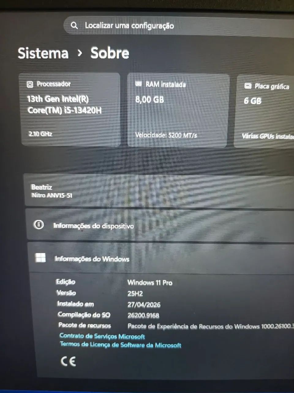 Notebook Nitro V15 RTX 3050 6GB - Foto 3
