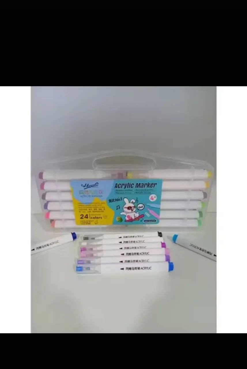 Conjunto de 24 cores caneta estojo 