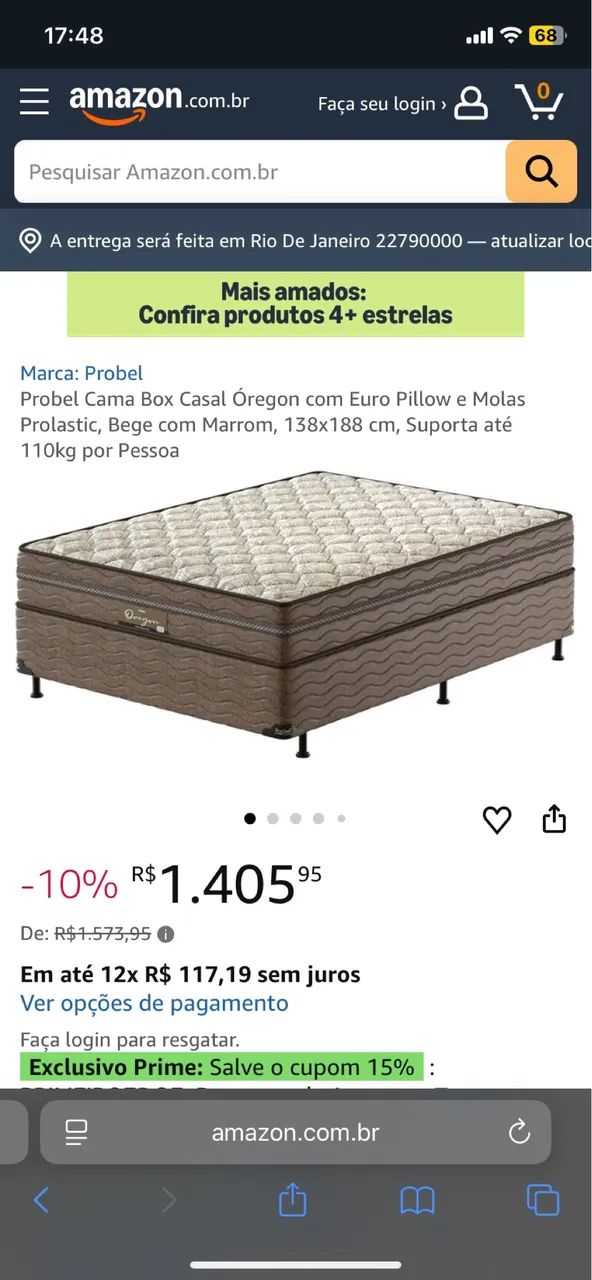Cama Casal Molas Ensacadas 