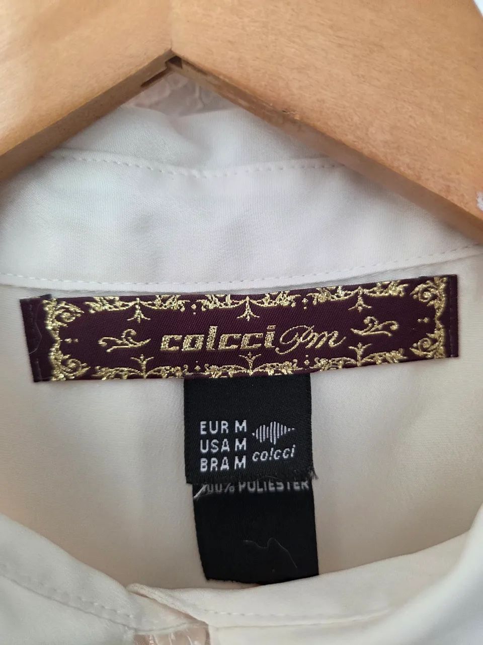 camisa western com franjas colcci off white M - Foto 4