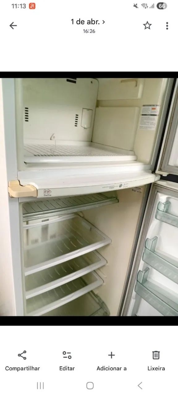 Geladeira frost free com defeito 
