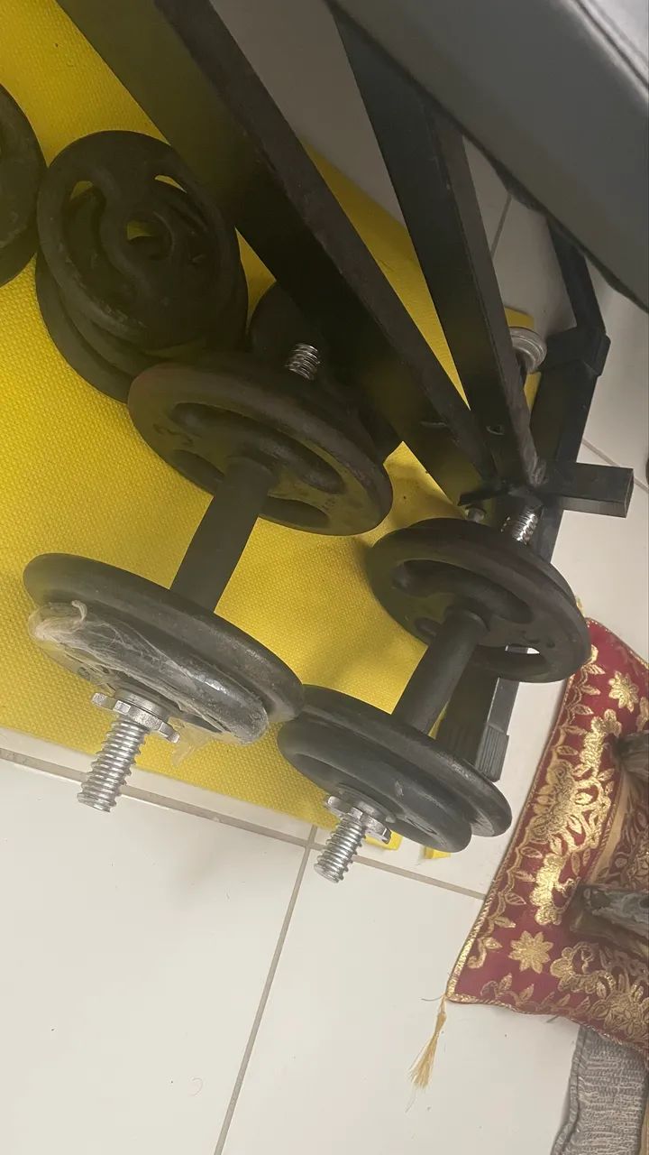 Barras e anilhas para musculação  - Foto 3