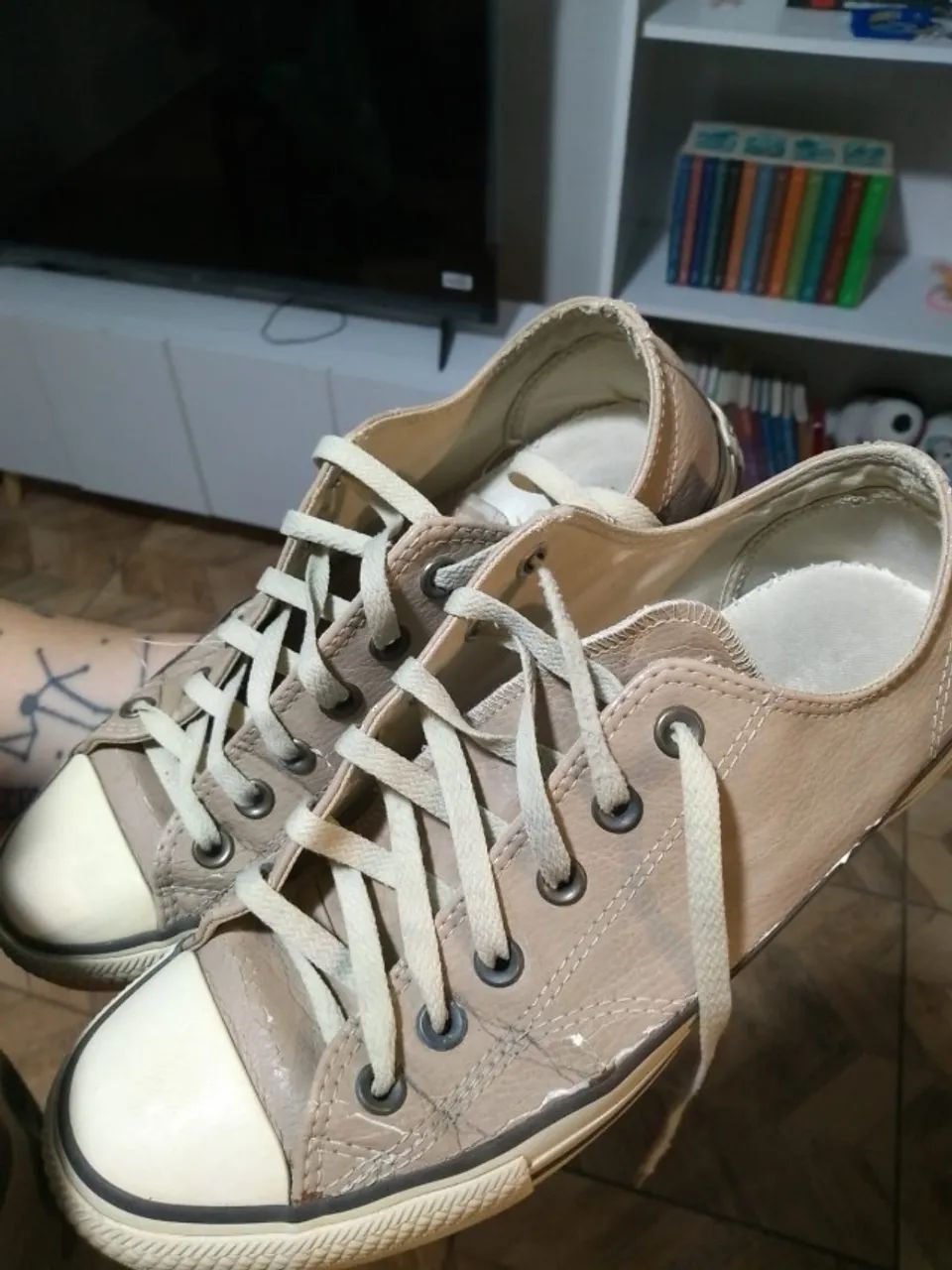 All Star couro bege - Foto 2
