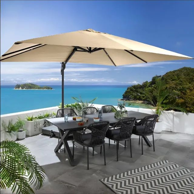 Ombrelone luxo com base 3mt x 3mt com capa Gratis - Foto 3