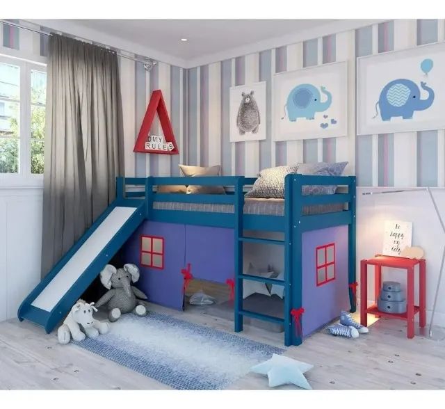 Cama com escorregador