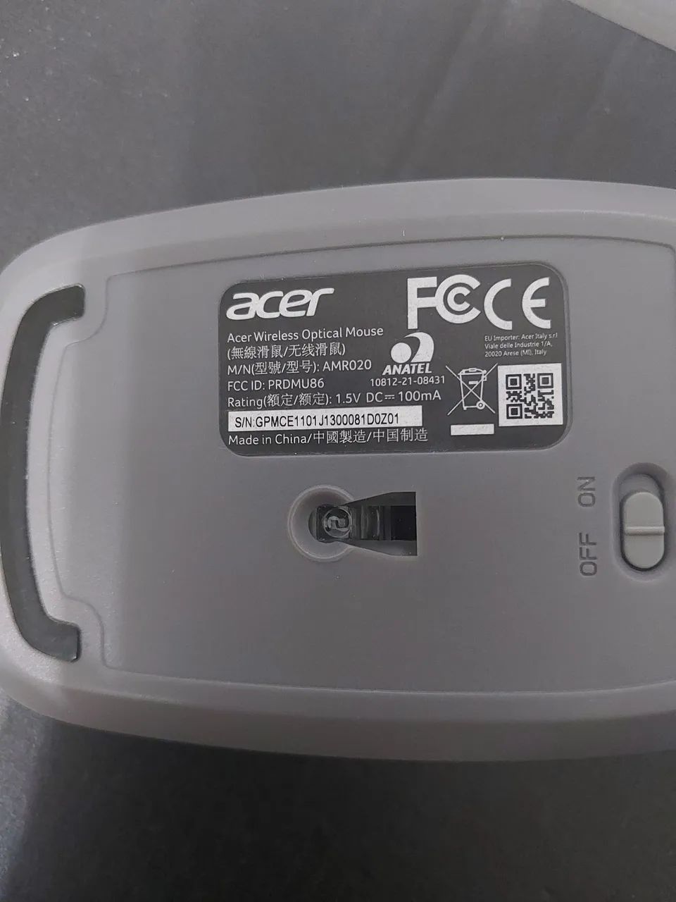 Mouse -  Acer Amr020, Space Gray Wireless - Foto 4