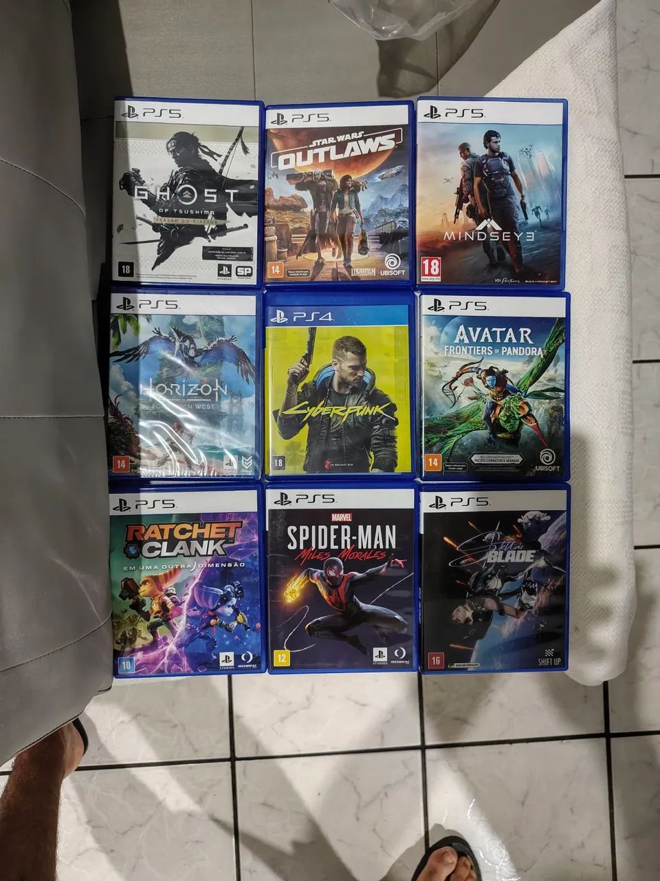 V/T a partir de 100 jogos de ps5 
