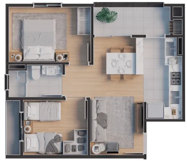 PLANTA 51m²